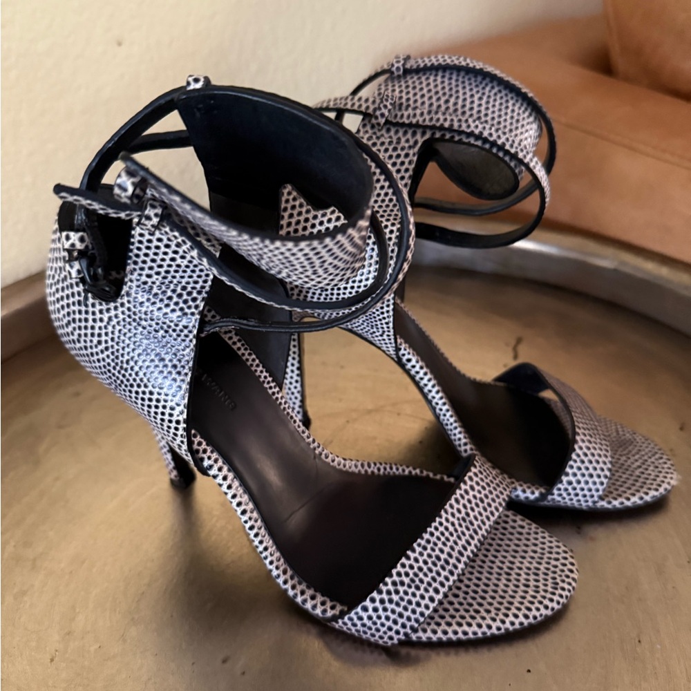 Alexander Wang Black and White Stiletto Heels